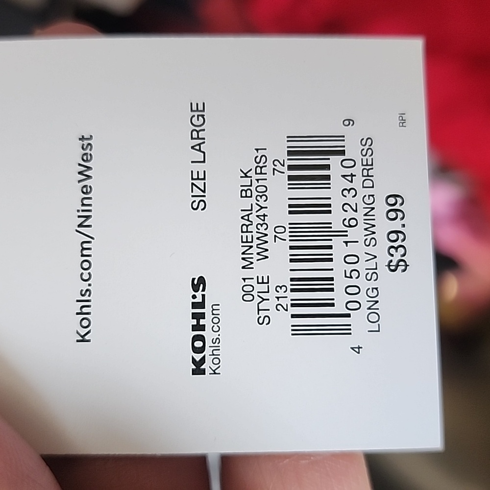 Nine West Black Long Sleeve Swing Dress - Picture 12 of 12